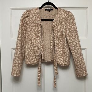 Blu Pepper Tan Floral Blazer